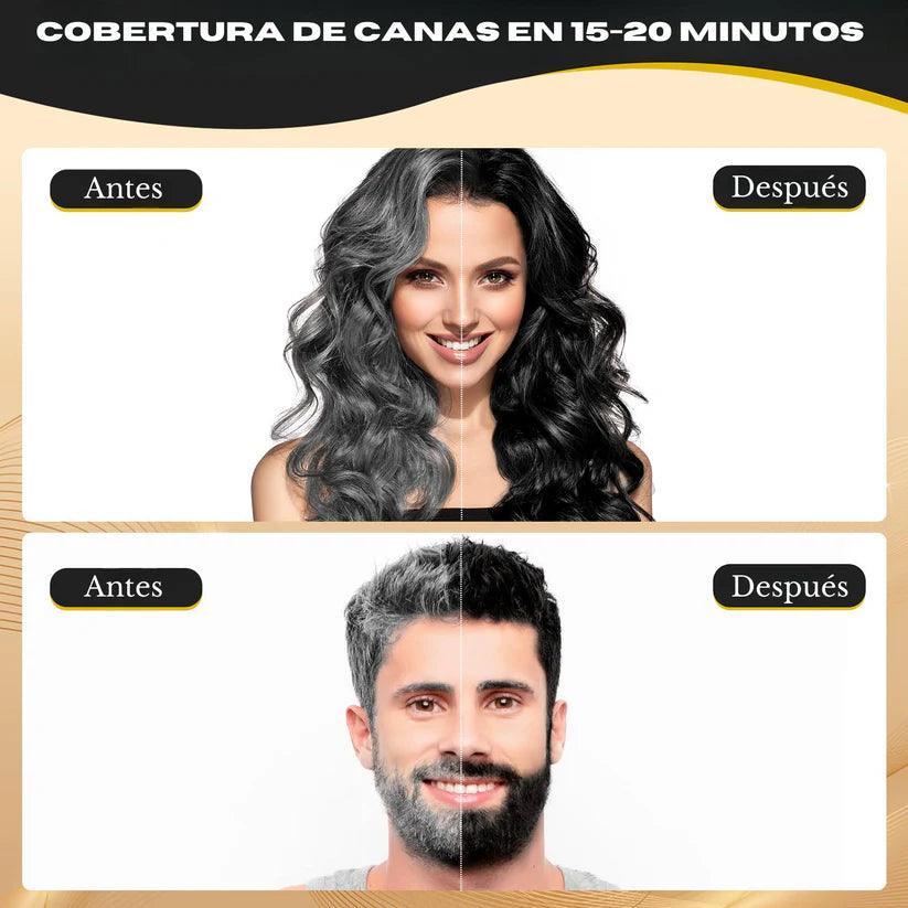 Champú Anticanas 3 en 1 para Mujeres e Hombres - Negro