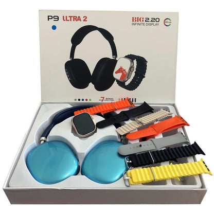 KIT SMARTWATCH ULTRA + AURICULARES ULTRA P9